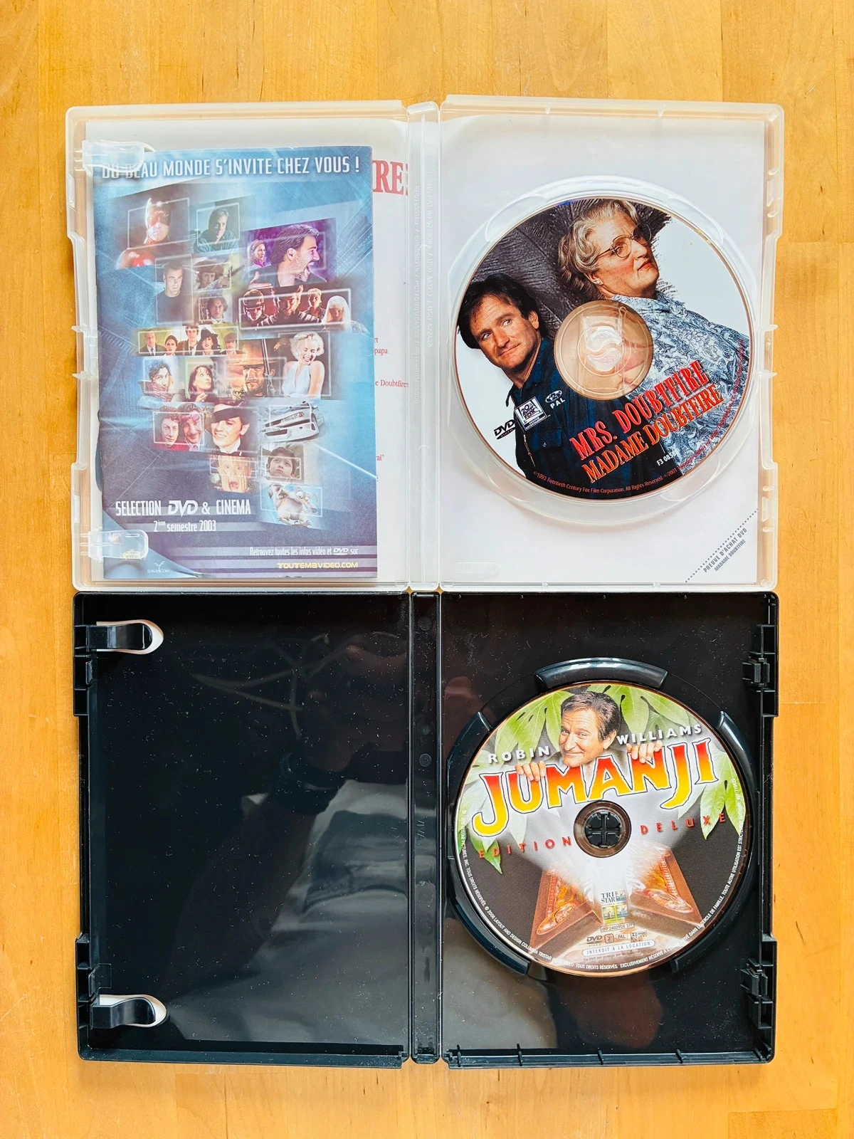 Lot 2 DVD cult comedies 90's Robin Williams: Mrs. Doubtfire and Jumanji. – photo 2